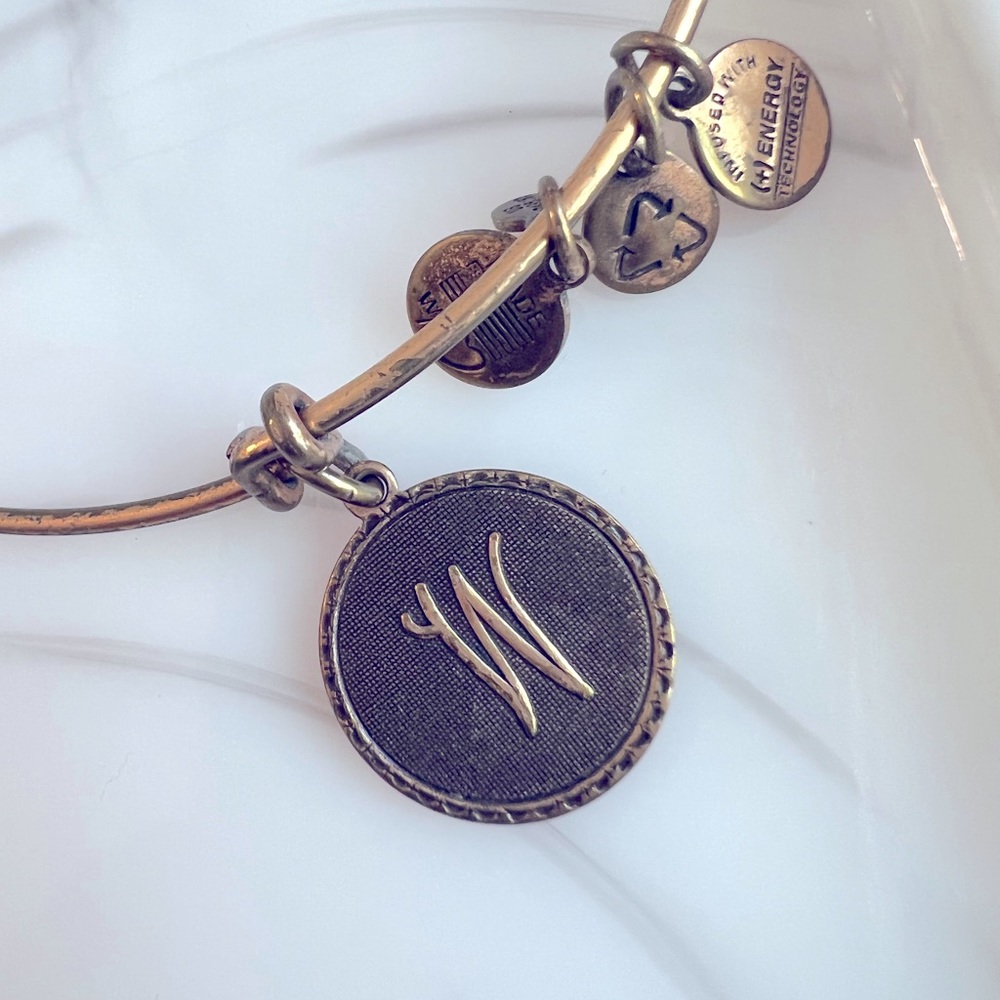 Alex and Ani used “W” initial bangle bracelet